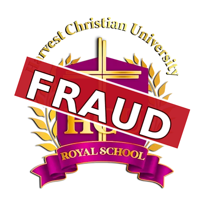 HCU crest with public-warning FRAUD stamp